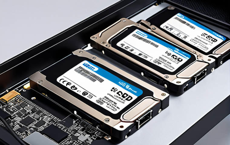 **

A comparison image showcasing SSD, HDD, and NVMe SSD drives. Visually highlight the speed differences with graphics representing data transfer. Maybe add some server rack elements in the background.

**